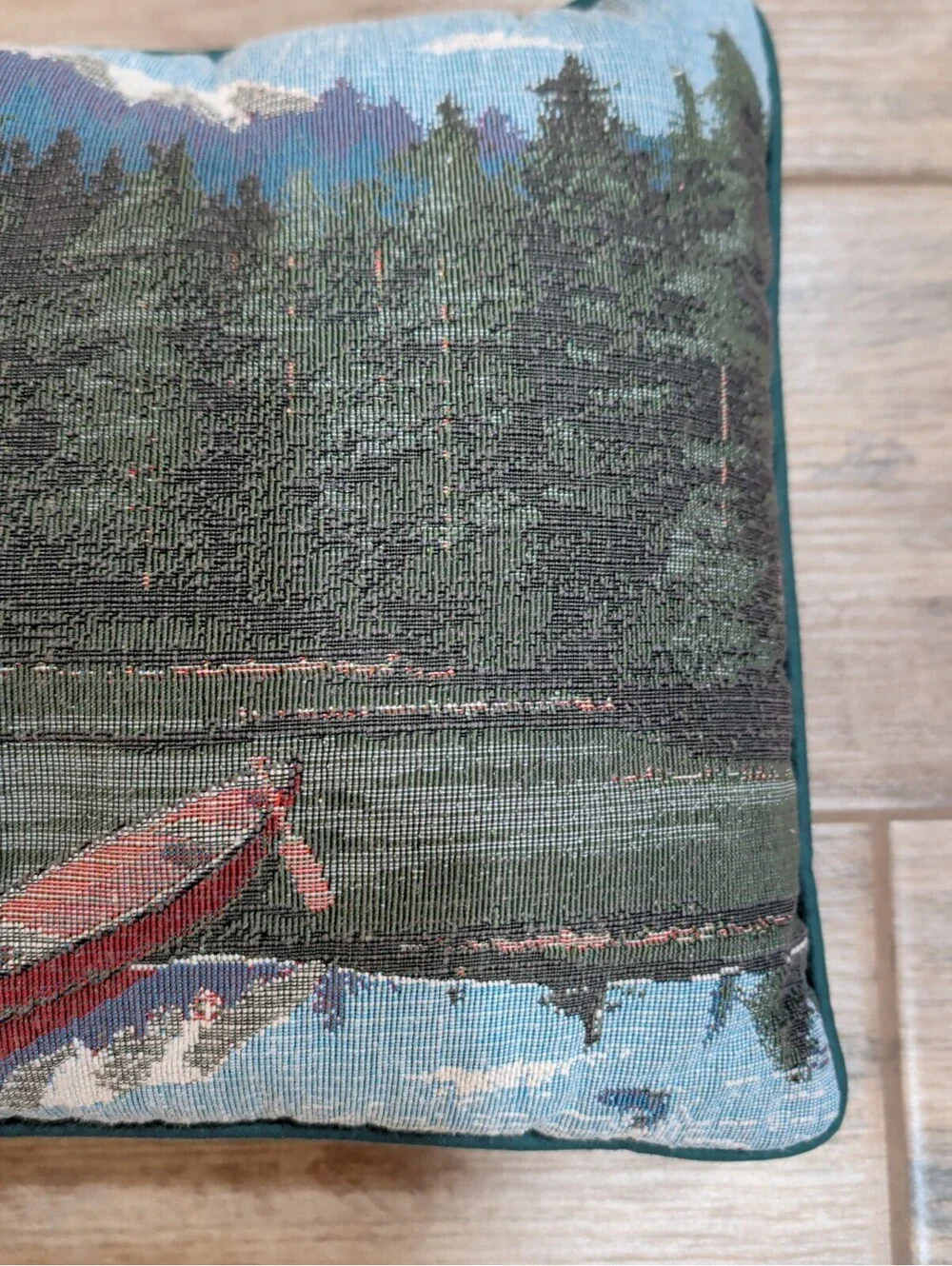 Vintage Woven Tapestry Accent Pillow 15.5